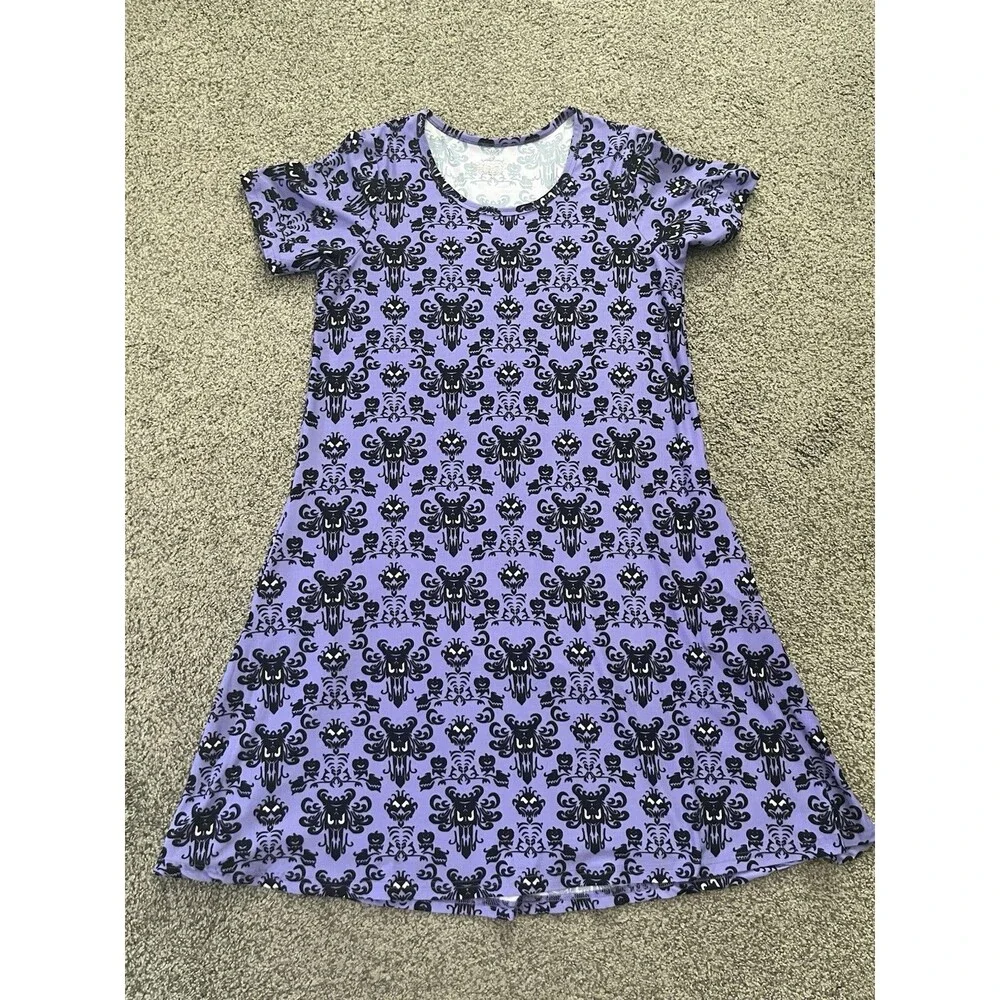 Haunted Mansion Charlie's Project Purple Swing Dress Women's Size Small Disney